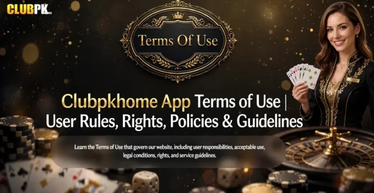 ClubpkHome App Terms Of Use